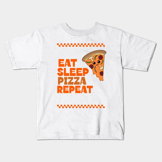 FUNNY Kawaii Pepperoni Pizza Slice Saying Kids T-Shirt by SartorisArt1